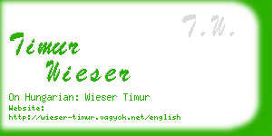 timur wieser business card